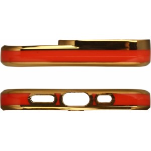 Hurtel Fashion Case for iPhone 13 Pro Max Gold Frame Gel Cover Red (universal)