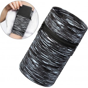 Hurtel Fabric armband armband for running fitness stripes white / black (universal)