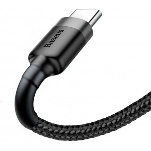 Baseus Cafule Cable durable nylon cable USB / USB-C QC3.0 2A 2M black-gray (CATKLF-CG1) (universal)