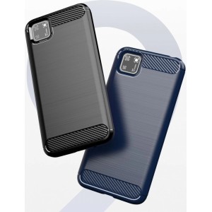 Hurtel Carbon Case Flexible Cover TPU Case for Huawei Y5p black (universal)