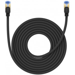 Baseus Ethernet RJ45 braided network cable, 10Gbps, 8m (black)