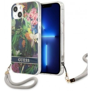 Guess GUHCP13SHFLSB iPhone 13 mini 5.4" blue/blue hardcase Flower Strap (universal)