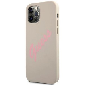 Guess GUHCP12LLSVSGP iPhone 12 Pro Max 6.7" gray pink/grey pink hardcase Silicone Vintage (universal)