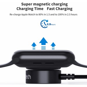 Choetech T319 MFI 5W wireless charger for Apple Watch + USB-C cable - black (universal)