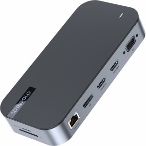 Choetech HUB Choetch M52 USB-C - USB-C PD/USB-C/USB-A/HDMI/VGA/DP/SD/TF/RJ45/AUX - gray (universal)