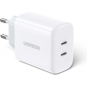 Ugreen charger 2x USB Type C 40W Power Delivery white (10343) (universal)