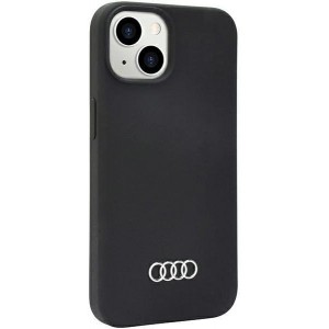 Audi Silicone Case iPhone 14 6.1" black/black hardcase AU-LSRIP14-Q3/D1-BK (universal)