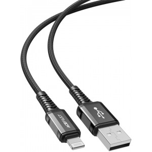 Acefast cable MFI USB - Lightning 1.2m, 2.4A black (C1-02 black) (universal)