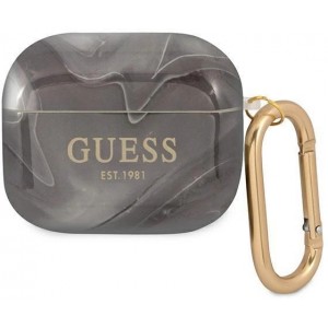 Guess GUA3UNMK AirPods 3 cover black/black Marble Collection (universal)