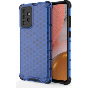 Hurtel Honeycomb Case armor cover with TPU Bumper for Samsung Galaxy A72 4G blue (universal)