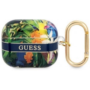 Guess GUA3HHFLB AirPods 3 cover blue/blue Flower Strap Collection (universal)