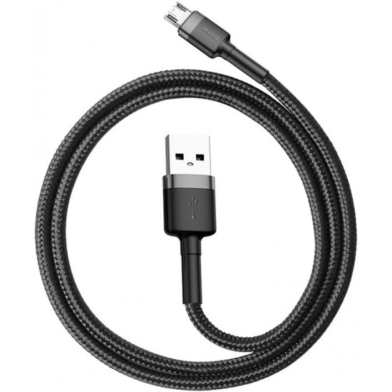 Baseus Cafule Cable durable nylon cable USB / micro USB QC3.0 2.4A 0.5M black-gray (CAMKLF-AG1) (universal)