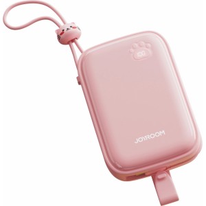 Joyroom Powerbank Joyroom JR-L008 Plus Cutie Series 22.5W 20000mAh with stand + USB-A - USB-C cable - pink (universal)