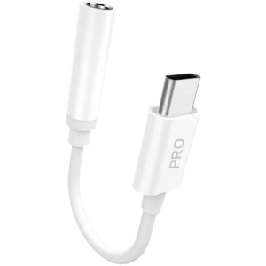 Dudao audio adapter headphone adapter from USB Type C to mini jack 3.5 mm white (L16CPro white) (universal)