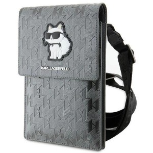 Karl Lagerfeld Case KLWBSAKHPCG Handbag - Silver Saffiano Monogram Choupette (universal)