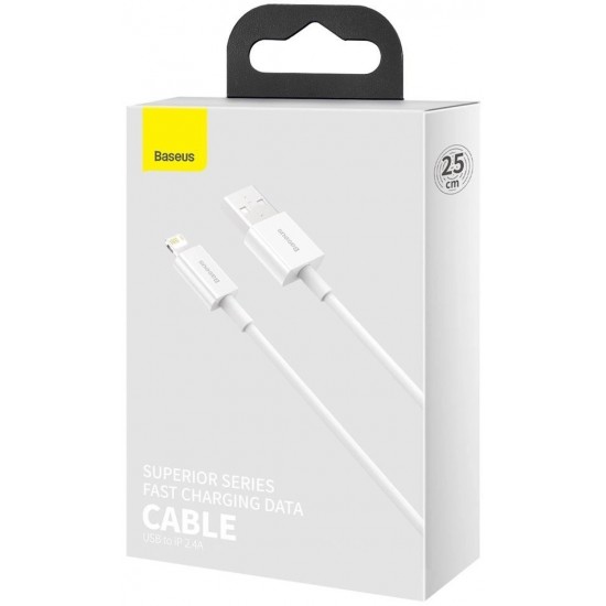 Baseus Superior USB - Lightning cable 2.4A 0.25 m White (CALYS-02) (universal)