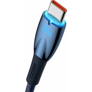 Baseus Glimmer Series fast charging cable USB-A - USB-C 100W 480Mbps 1m blue (universal)
