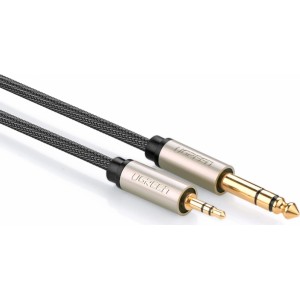 Ugreen cable audio cable TRS mini jack 3.5mm - jack 6.35mm 2m gray (universal)