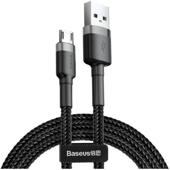 Baseus Cafule Cable durable nylon cable USB / micro USB QC3.0 2.4A 0.5M black-gray (CAMKLF-AG1) (universal)