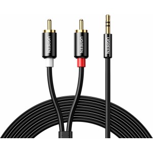 Ugreen cable audio cable 3.5 mm mini jack - 2RCA 5m black (AV116) (universal)