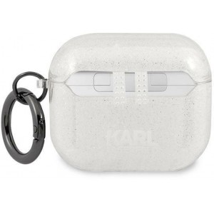 Karl Lagerfeld KLA3UKHGS AirPods 3 cover srebrny/silver Glitter Karl`s Head (universal)