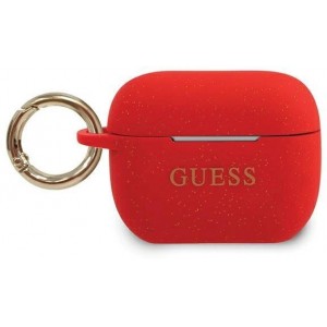 Guess GUACAPSILGLRE AirPods Pro cover red/red Silicone Glitter (universal)