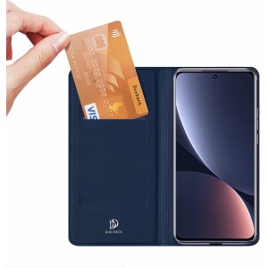 Dux Ducis Skin Pro case Xiaomi 13 Pro cover with flip card wallet stand blue (universal)