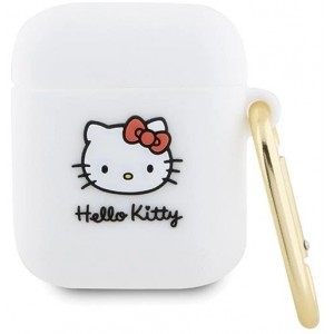 Hello Kitty Silicone 3D Kitty Head case for AirPods 1/2 - white (universal)