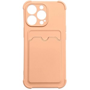 Hurtel Card Armor Case Pouch Cover for iPhone 13 Mini Card Wallet Silicone Air Bag Armor Pink (universal)