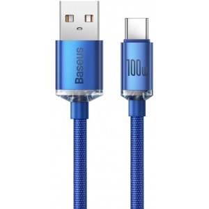 Baseus crystal shine series fast charging data cable USB Type A to USB Type C 100W 2m blue (CAJY000503) (universal)