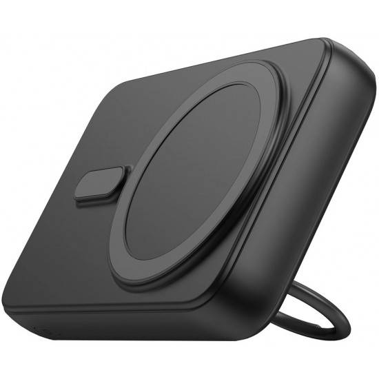 Joyroom Wireless powerbank 10000mAh Joyroom JR-W050 20W MagSafe with ring and stand - black (universal)