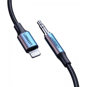 Ugreen cable AUX MFI Lightning audio cable - 3.5 mm mini jack 1 m gray (70509) (universal)