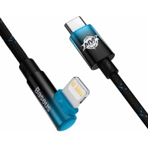Baseus MVP 2 Elbow angled cable Power Delivery cable with side USB Type C / Lightning plug 1m 20W blue (CAVP000221) (universal)