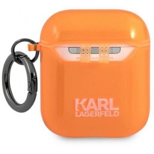 Karl Lagerfeld KLA2UCHFO AirPods cover pomarańczowy/orange Choupette (universal)