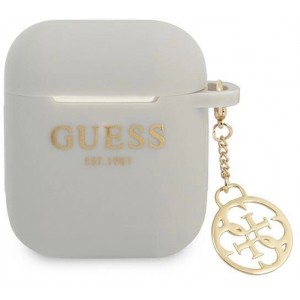 Guess GUA2LSC4EG AirPods cover grey/grey Silicone Charm 4G Collection (universal)