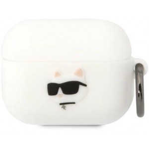 Karl Lagerfeld KLAPRUNCHH AirPods Pro cover white/white Silicone Choupette Head 3D (universal)