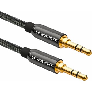 Wozinsky universal mini jack cable 2x AUX cable 3 m black (universal)