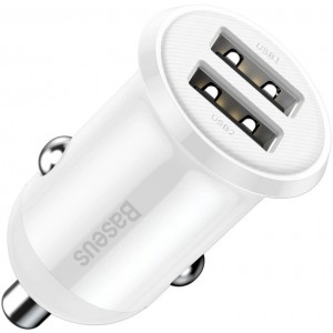 Baseus Grain Pro car charger 2x USB 4.8 A white (CCALLP-02) (universal)