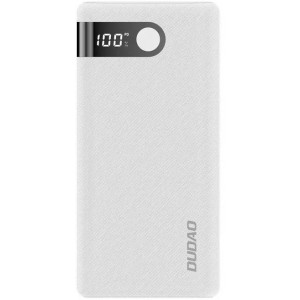 Dudao power bank 20000 mAh 2x USB / USB Type C / micro USB 2 A with LED screen white (K9Pro-05)
