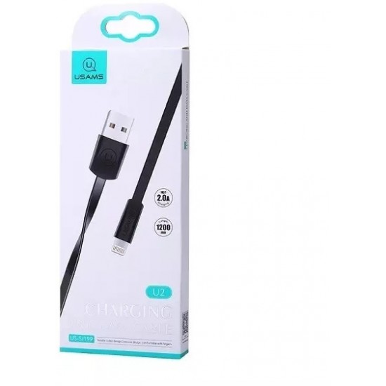 4Kom.pl USAMS U2 Lightning flat cable 1.2m black