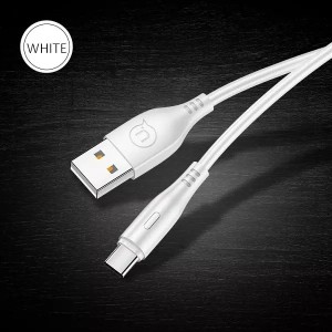 4Kom.pl USAMS Cable U18 USB-C 2A Fast Charge 1m white