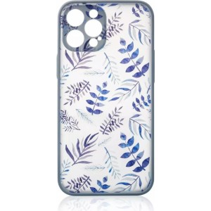 4Kom.pl Design Case for iPhone 12 Pro dark blue floral cover