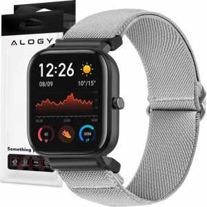 Alogy Flexible Strap Universal Nylon Alogy Nylon Smartwatch Band 22mm Grey