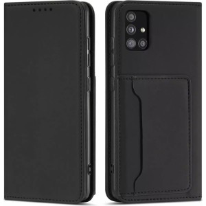4Kom.pl Magnet Card Case for Samsung Galaxy A53 5G cover card wallet stand black