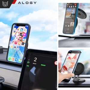 Alogy Magnetic car phone holder Alogy Magnetic Smart Phone side mount Black