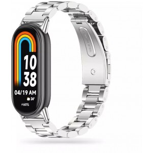 4Kom.pl Stainless bracelet strap for Xiaomi Smart Band 8 / 8 NFC Silver