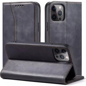 4Kom.pl Magnet Fancy Case case for iPhone 12 Pro Max cover wallet for cards stand black