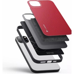 Dux Ducis Fino case cover covered with nylon material iPhone 14 Plus red