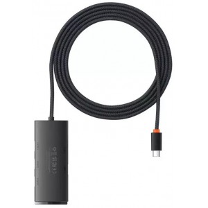 Baseus Hub 4w1 Baseus Lite Series USB-C do 4x USB 3.0 USB-C, 2м (czarny)