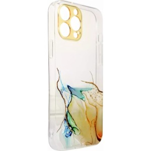 4Kom.pl Marble Case for iPhone 13 Pro Max gel cover orange marble